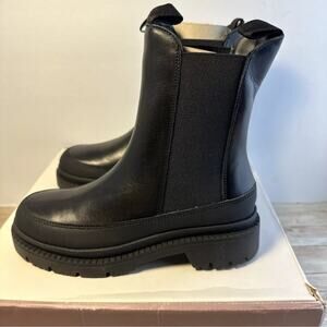 Calia Peyton Chelsea Womens Pull On Black Boots Size 6.5 CA22WCW002-BLK Leather